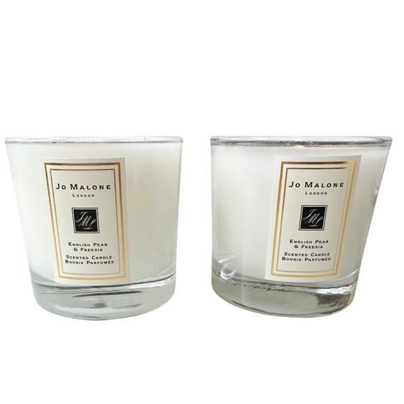 Jo Malone English Pear & Freesia Scented Candle Mini Size Luxury BUNDLE of 2 - Picture 1 of 6